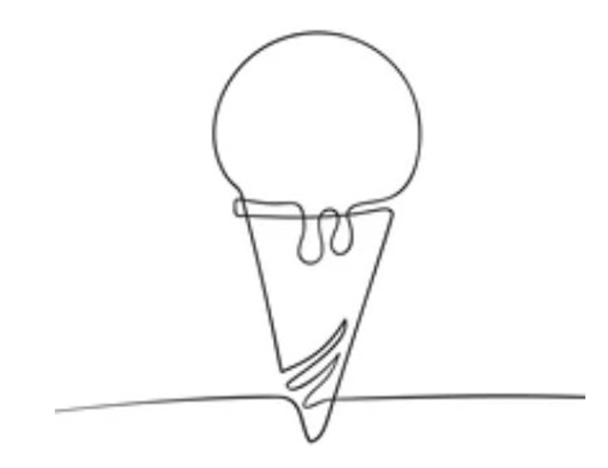 lijn tekening ijsje